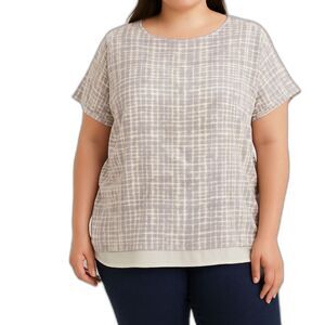 Simply Vera Vera Wang Women’s Abstract Print Blouse | Size XXL